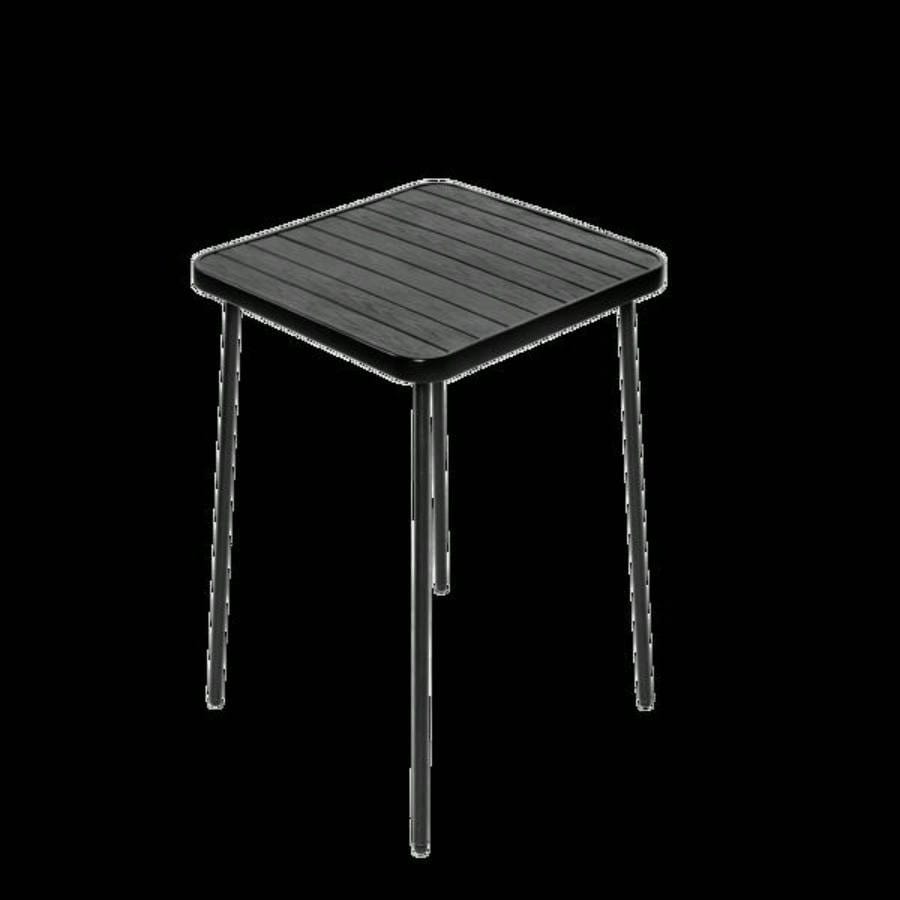 5 - Piece Plastic chair and steel table Outdoor Dining Set, plastic Chairs and Table Set Garden Patio, Black