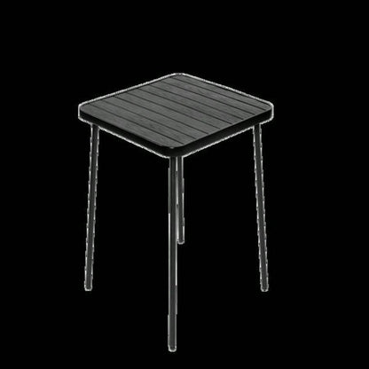 5 - Piece Plastic chair and steel table Outdoor Dining Set, plastic Chairs and Table Set Garden Patio, Black