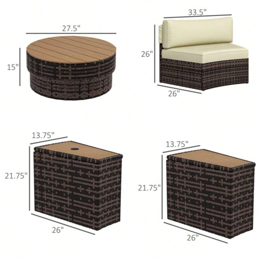 Pieces Patio Furniture Set