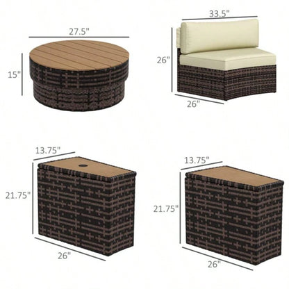 Pieces Patio Furniture Set