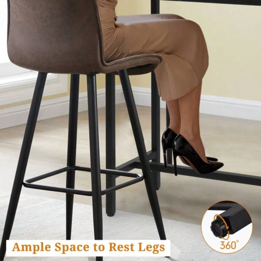 Replace 8504052740in Iron With Adjustment Knob Patio Bar Table Black