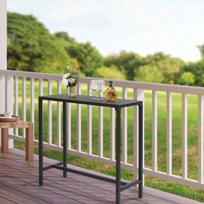 Replace 8504052740in Iron With Adjustment Knob Patio Bar Table Black