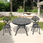 3 - Piece Set Of All - Weather Cast Aluminum Dining Furniture Set With Black Frame