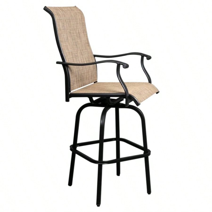 are at risk of patent infringement2pcs Wrought Iron Swivel Bar Chair Patio Swivel Bar Stools Blackwithout table