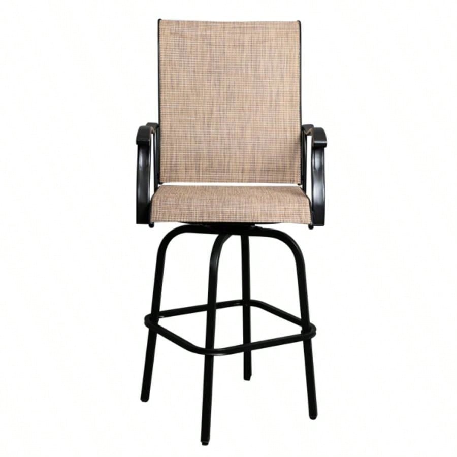 are at risk of patent infringement2pcs Wrought Iron Swivel Bar Chair Patio Swivel Bar Stools Blackwithout table