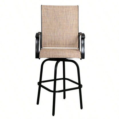 are at risk of patent infringement2pcs Wrought Iron Swivel Bar Chair Patio Swivel Bar Stools Blackwithout table