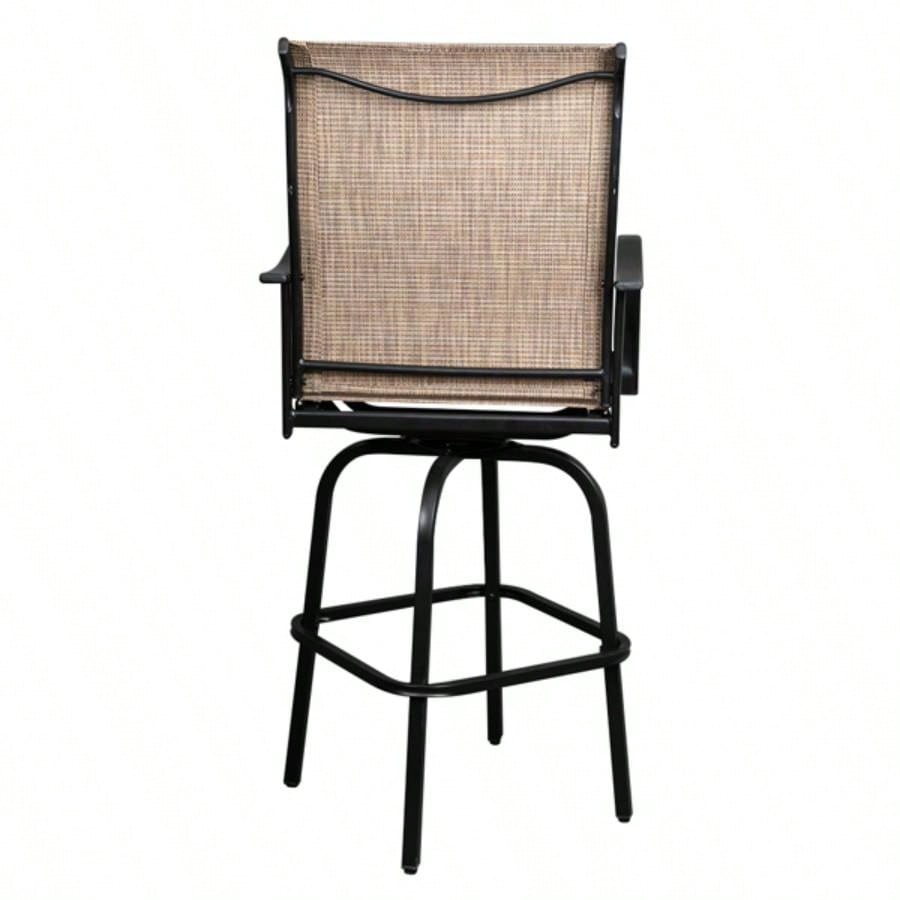 are at risk of patent infringement2pcs Wrought Iron Swivel Bar Chair Patio Swivel Bar Stools Blackwithout table