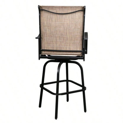 are at risk of patent infringement2pcs Wrought Iron Swivel Bar Chair Patio Swivel Bar Stools Blackwithout table