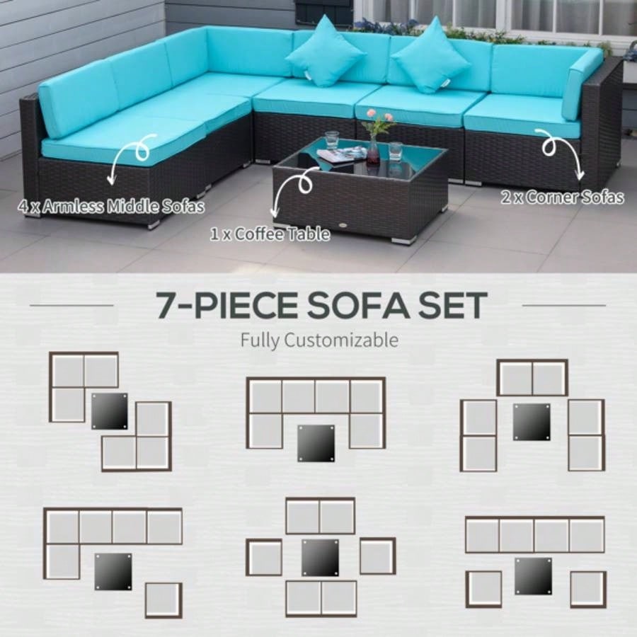 Pieces Patio Furniture Set