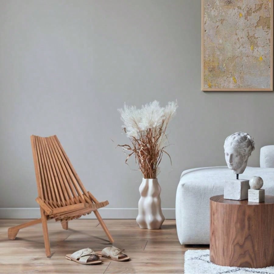 Replace 66876605Wood Folding Chair Outdoor, Low Profile Acacia Wood Lounge Chair Balcony Porch Backyard Patio Lawn Garden