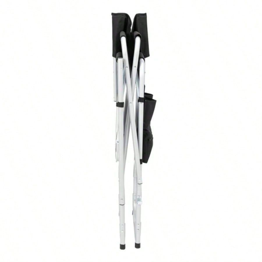 Silver White Iron Pipe Black Cloth Surface Plastic Sprayed Iron Round Pipe Director#39; s Chair 103*60*499cm 120kg Without Carrying Bag