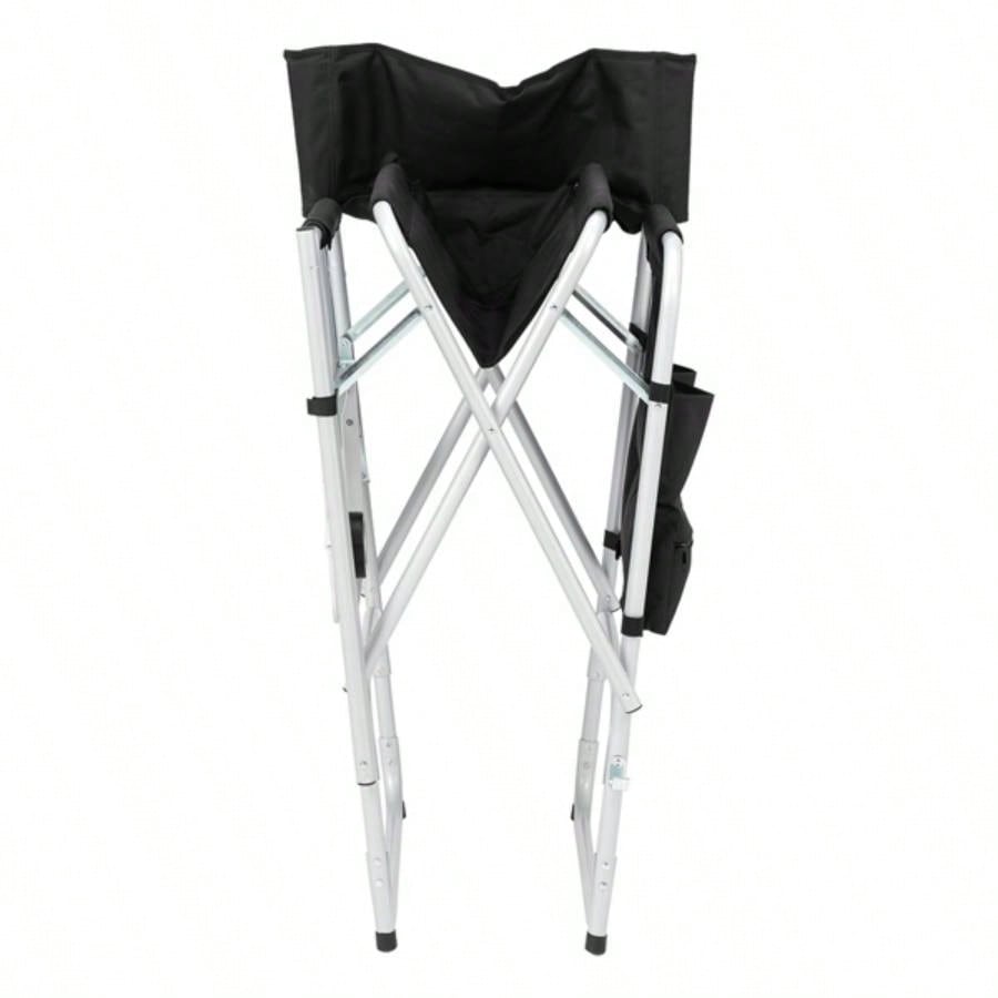 Silver White Iron Pipe Black Cloth Surface Plastic Sprayed Iron Round Pipe Director#39; s Chair 103*60*499cm 120kg Without Carrying Bag