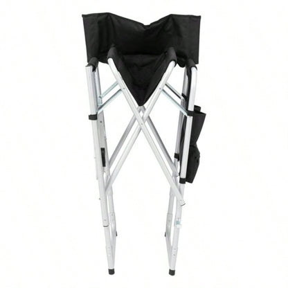 Silver White Iron Pipe Black Cloth Surface Plastic Sprayed Iron Round Pipe Director#39; s Chair 103*60*499cm 120kg Without Carrying Bag