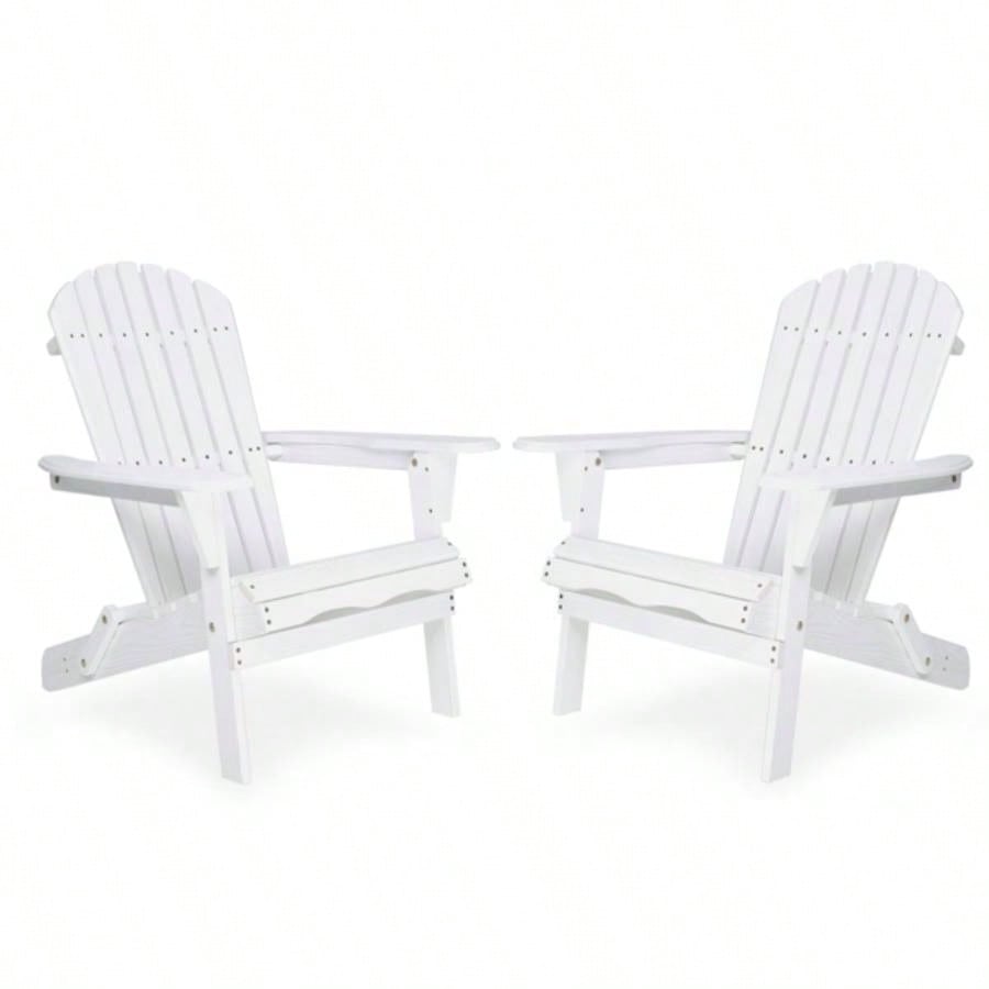 Wood Lounge Patio Chair Garden Outdoor Wooden Folding Embossed Adirondack Chair Set of 2 Solid Cedar Wood Lounge Patio Chair with Wood Grain