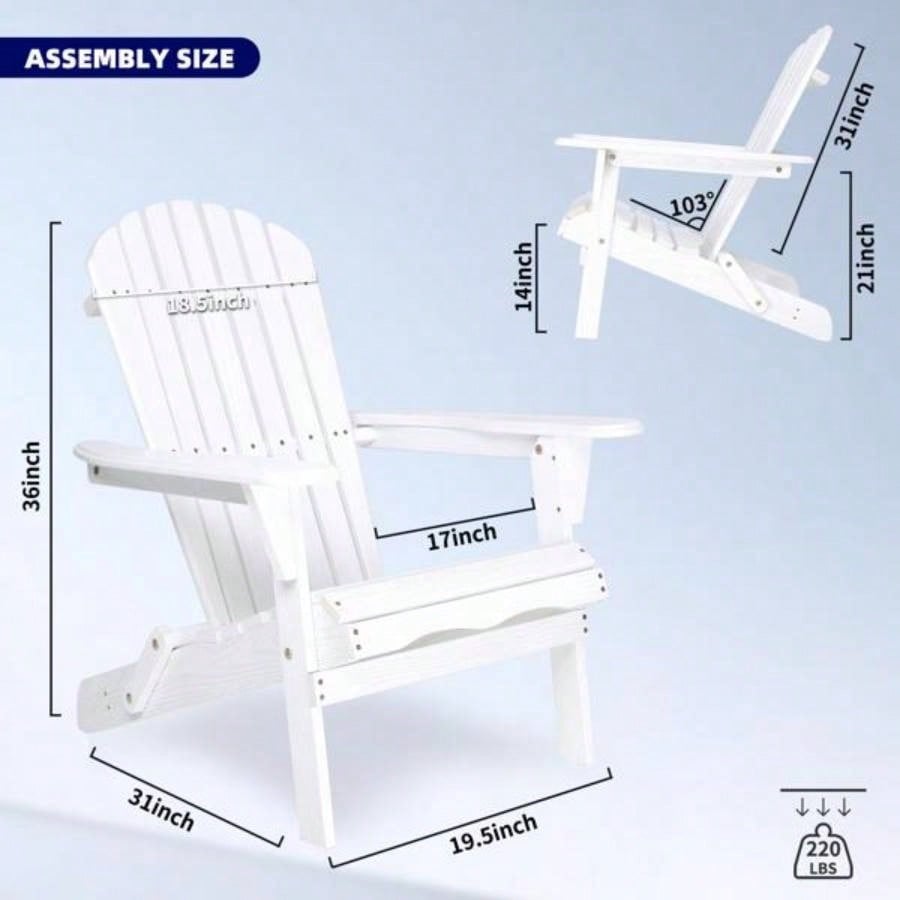Wood Lounge Patio Chair Garden Outdoor Wooden Folding Embossed Adirondack Chair Set of 2 Solid Cedar Wood Lounge Patio Chair with Wood Grain