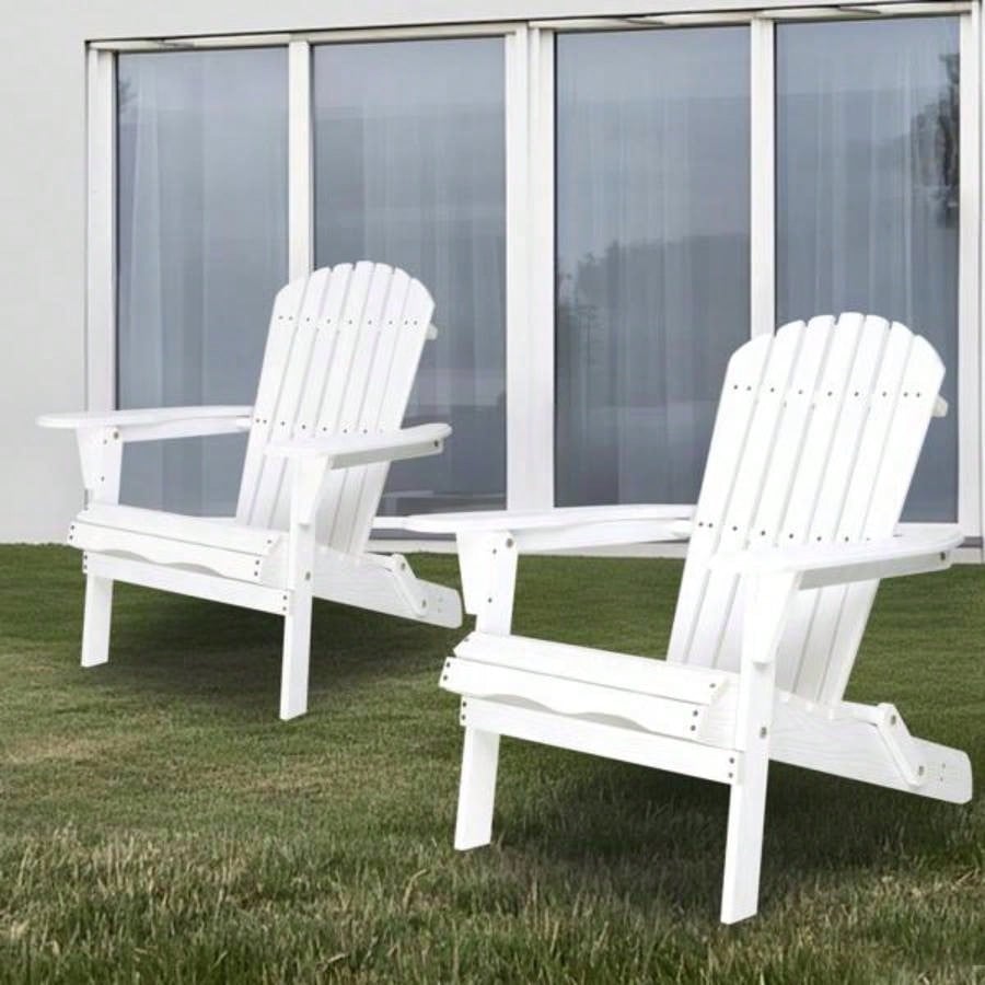 Wood Lounge Patio Chair Garden Outdoor Wooden Folding Embossed Adirondack Chair Set of 2 Solid Cedar Wood Lounge Patio Chair with Wood Grain