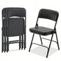 4 Pack Metal Folding Chairs with Padded and Back, Home and Office, Indoor and Outdoor Events Party Wedding, Black