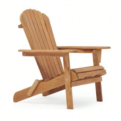 Wooden Outdoor Folding Adirondack Chair Set of 2 Wood Lounge Patio Chair Garden, Garden, Lawn, Backyard, Deck, Pool Side, Fire Pit, Half Assembled,