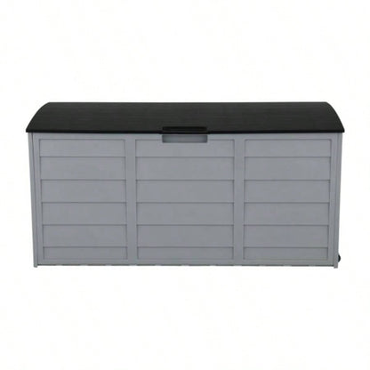 75gal 260L Outdoor Garden Plastic Storage Deck Box Chest Tools Cushions Toys Lockable