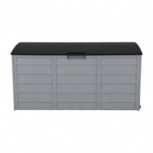 75gal 260L Outdoor Garden Plastic Storage Deck Box Chest Tools Cushions Toys Lockable