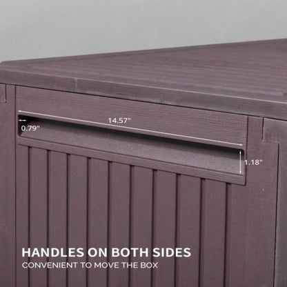 90gal Outdoor Garden Plastic Storage Deck Box Chest Tools Cushions Toys Lockable