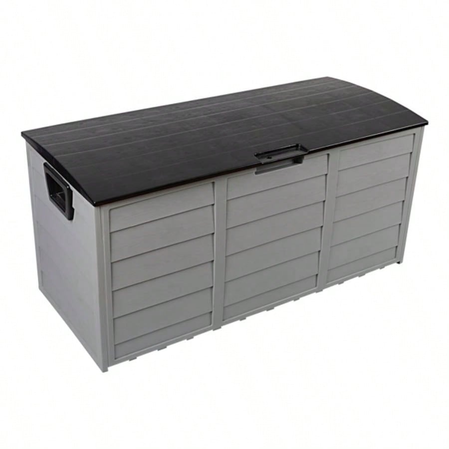 75gal 260L Outdoor Garden Plastic Storage Deck Box Chest Tools Cushions Toys Lockable