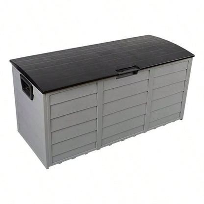75gal 260L Outdoor Garden Plastic Storage Deck Box Chest Tools Cushions Toys Lockable