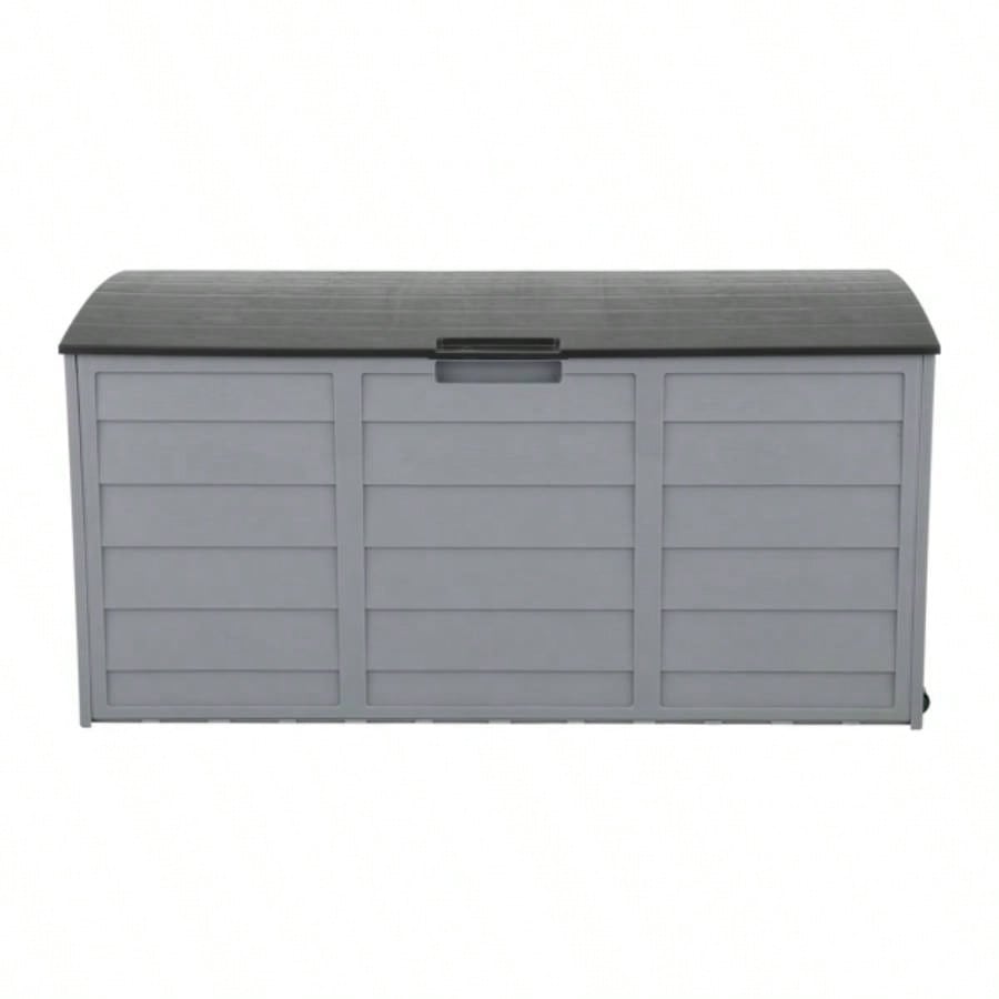 75gal 260L Outdoor Garden Plastic Storage Deck Box Chest Tools Cushions Toys Lockable
