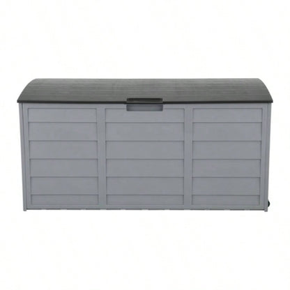 75gal 260L Outdoor Garden Plastic Storage Deck Box Chest Tools Cushions Toys Lockable