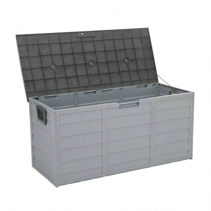 75gal 260L Outdoor Garden Plastic Storage Deck Box Chest Tools Cushions Toys Lockable