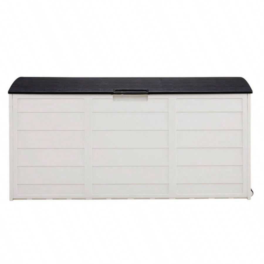 75gal 280L Outdoor Garden Plastic Storage Deck Box Chest Tools Cushions Toys Lockable