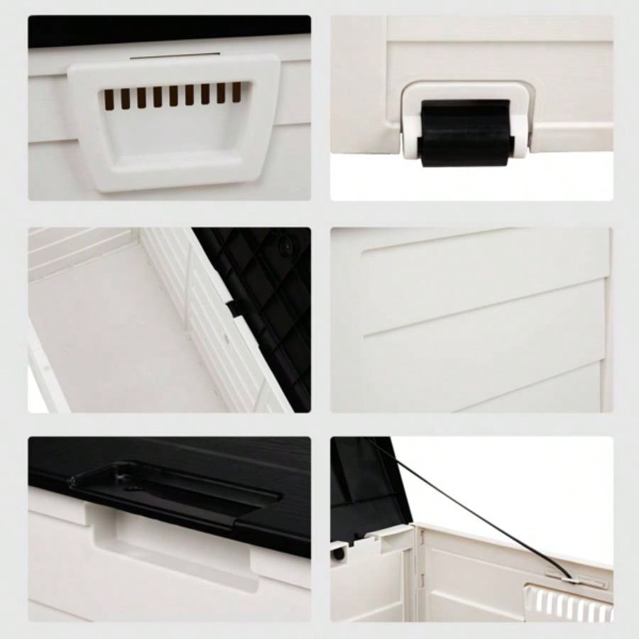 75gal 280L Outdoor Garden Plastic Storage Deck Box Chest Tools Cushions Toys Lockable