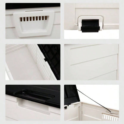 75gal 280L Outdoor Garden Plastic Storage Deck Box Chest Tools Cushions Toys Lockable