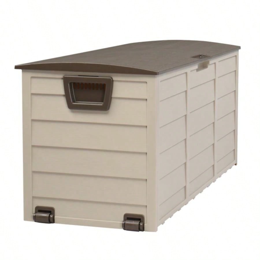 75gal 260L Outdoor Garden Plastic Storage Deck Box Chest Tools Cushions Toys Lockable