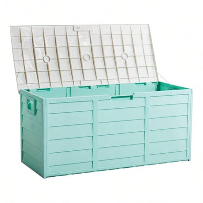 75gal 280L Outdoor Garden Plastic Storage Deck Box Chest Tools Cushions Toys Lockable