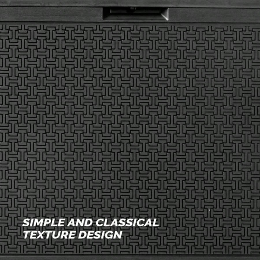 90gal Outdoor Garden Plastic Storage Deck Box Chest Tools Cushions Toys Lockable