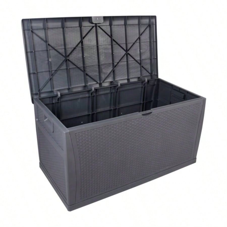 120gal 460L Outdoor Garden Plastic Storage Deck Box Chest Tools Cushions Toys Lockable Waterproof