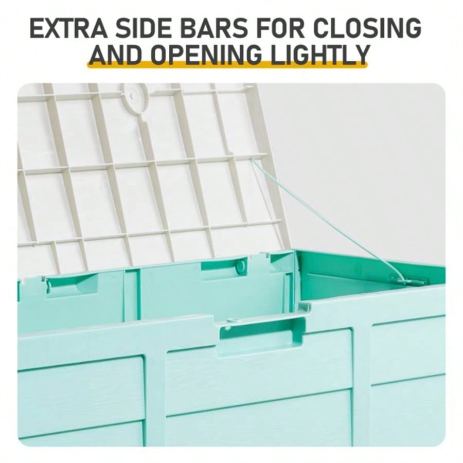 75gal 280L Outdoor Garden Plastic Storage Deck Box Chest Tools Cushions Toys Lockable