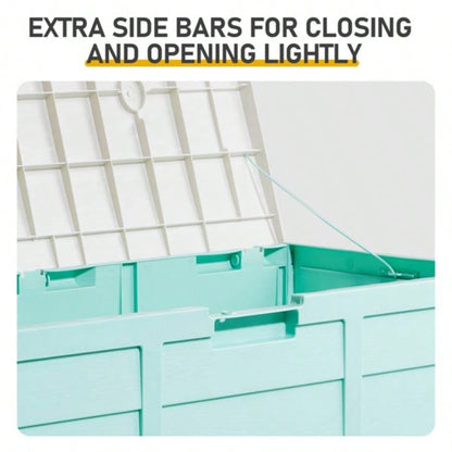 75gal 280L Outdoor Garden Plastic Storage Deck Box Chest Tools Cushions Toys Lockable