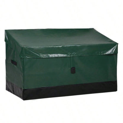 130 Gallon Waterproof Deck Box, Portable Outdoor PVC Storage Box All Weather, Camping Boat Garden Poolside Yard, Green