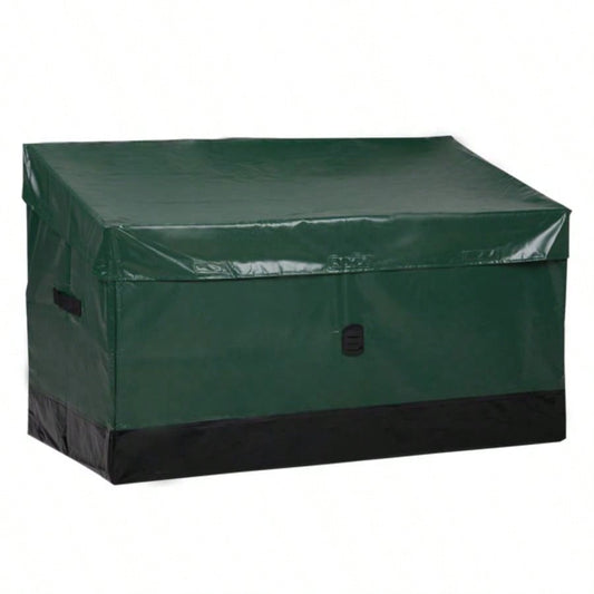 130 Gallon Waterproof Deck Box, Portable Outdoor PVC Storage Box All Weather, Camping Boat Garden Poolside Yard, Green