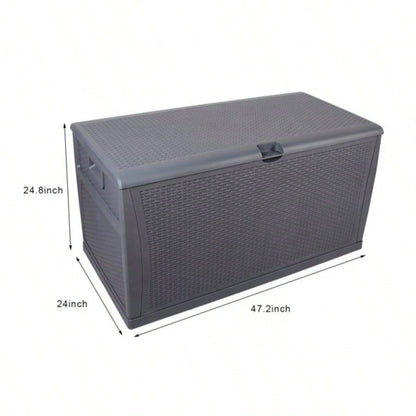 120gal 460L Outdoor Garden Plastic Storage Deck Box Chest Tools Cushions Toys Lockable Waterproof