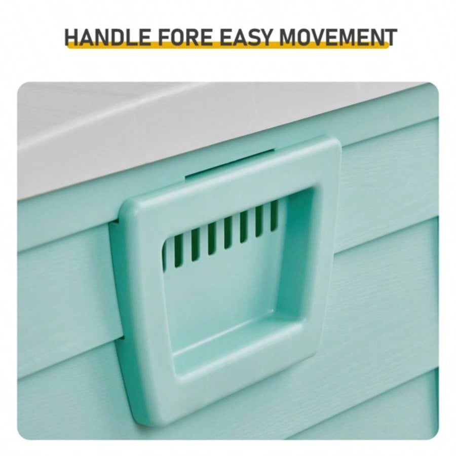 75gal 280L Outdoor Garden Plastic Storage Deck Box Chest Tools Cushions Toys Lockable