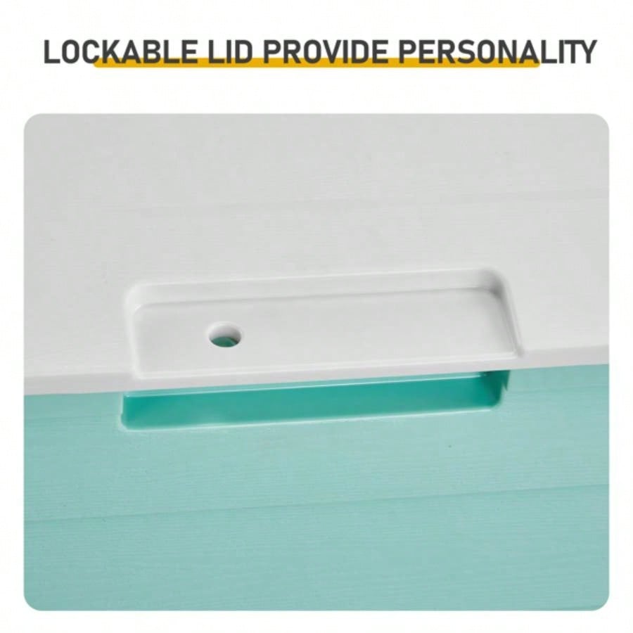 75gal 280L Outdoor Garden Plastic Storage Deck Box Chest Tools Cushions Toys Lockable