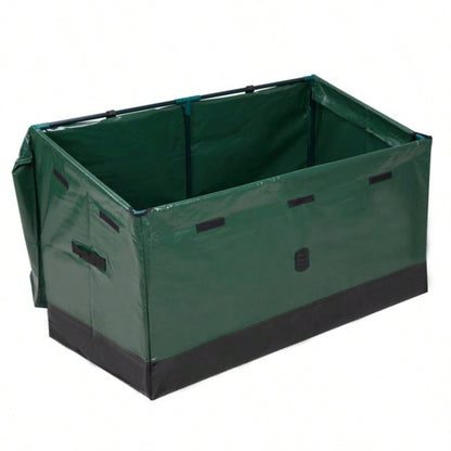 130 Gallon Waterproof Deck Box, Portable Outdoor PVC Storage Box All Weather, Camping Boat Garden Poolside Yard, Green