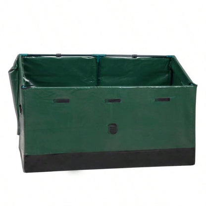 130 Gallon Waterproof Deck Box, Portable Outdoor PVC Storage Box All Weather, Camping Boat Garden Poolside Yard, Green
