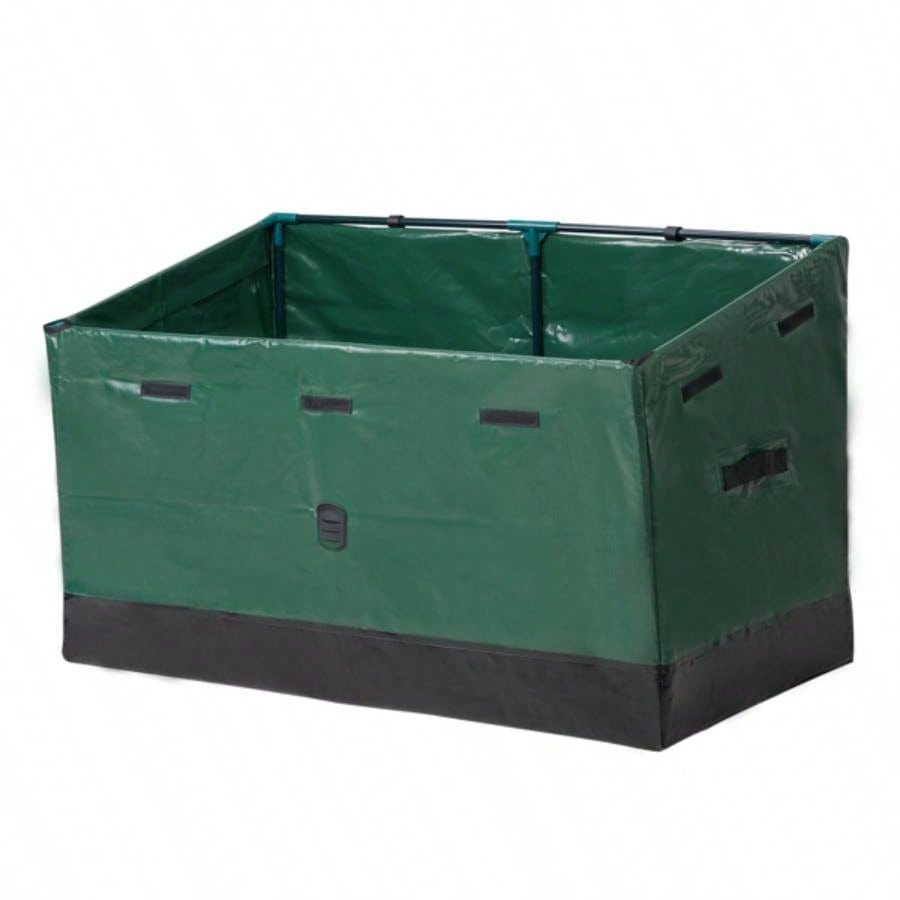 130 Gallon Waterproof Deck Box, Portable Outdoor PVC Storage Box All Weather, Camping Boat Garden Poolside Yard, Green
