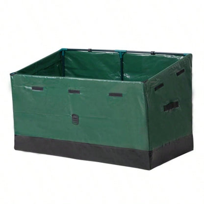 130 Gallon Waterproof Deck Box, Portable Outdoor PVC Storage Box All Weather, Camping Boat Garden Poolside Yard, Green