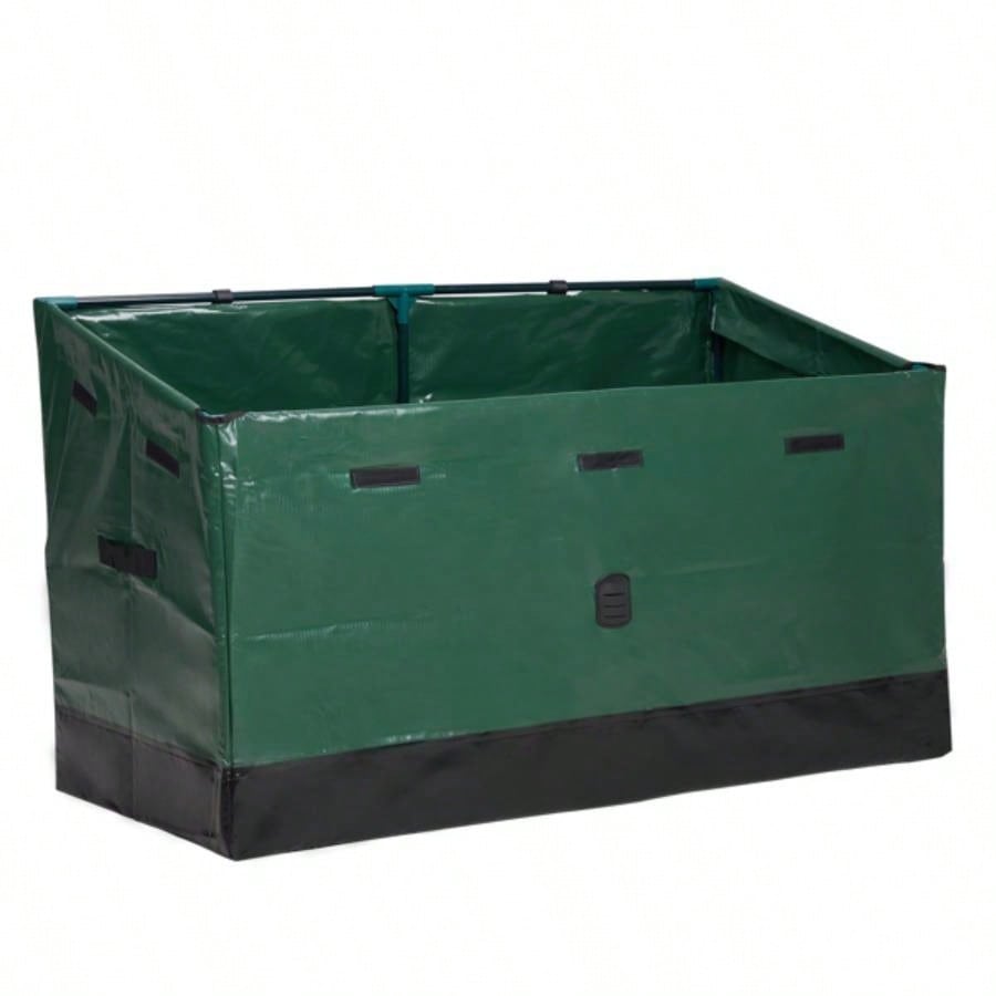 130 Gallon Waterproof Deck Box, Portable Outdoor PVC Storage Box All Weather, Camping Boat Garden Poolside Yard, Green