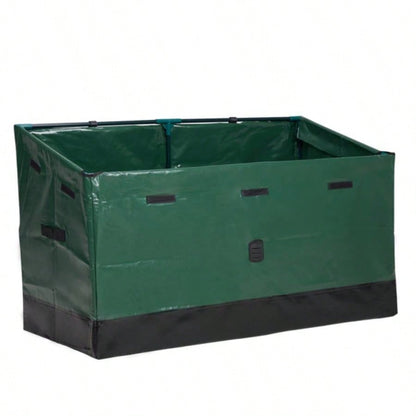 130 Gallon Waterproof Deck Box, Portable Outdoor PVC Storage Box All Weather, Camping Boat Garden Poolside Yard, Green